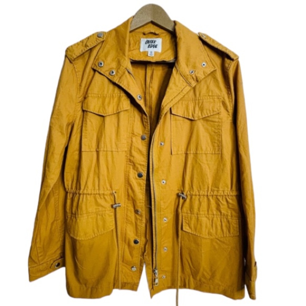 Outer Edge Mustard Yellow Drawstring Utility Jack… - image 1